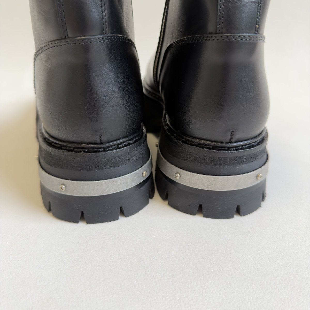 Ann Demeulemeester Metal Plaque Detail Black ‘Tucson’ Combat Boots Size US 6 / IT 36 - 17 Thumbnail