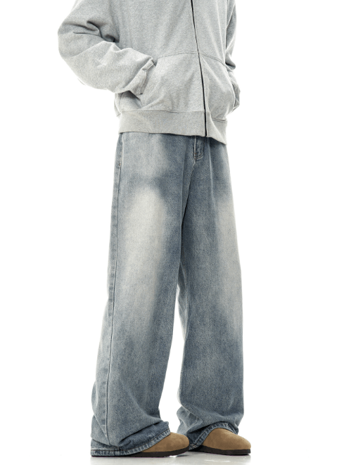 Japanese Brand × Jean American retro washed wide-leg simple loose men's jeans Size US 32 / EU 48 - 3 Thumbnail
