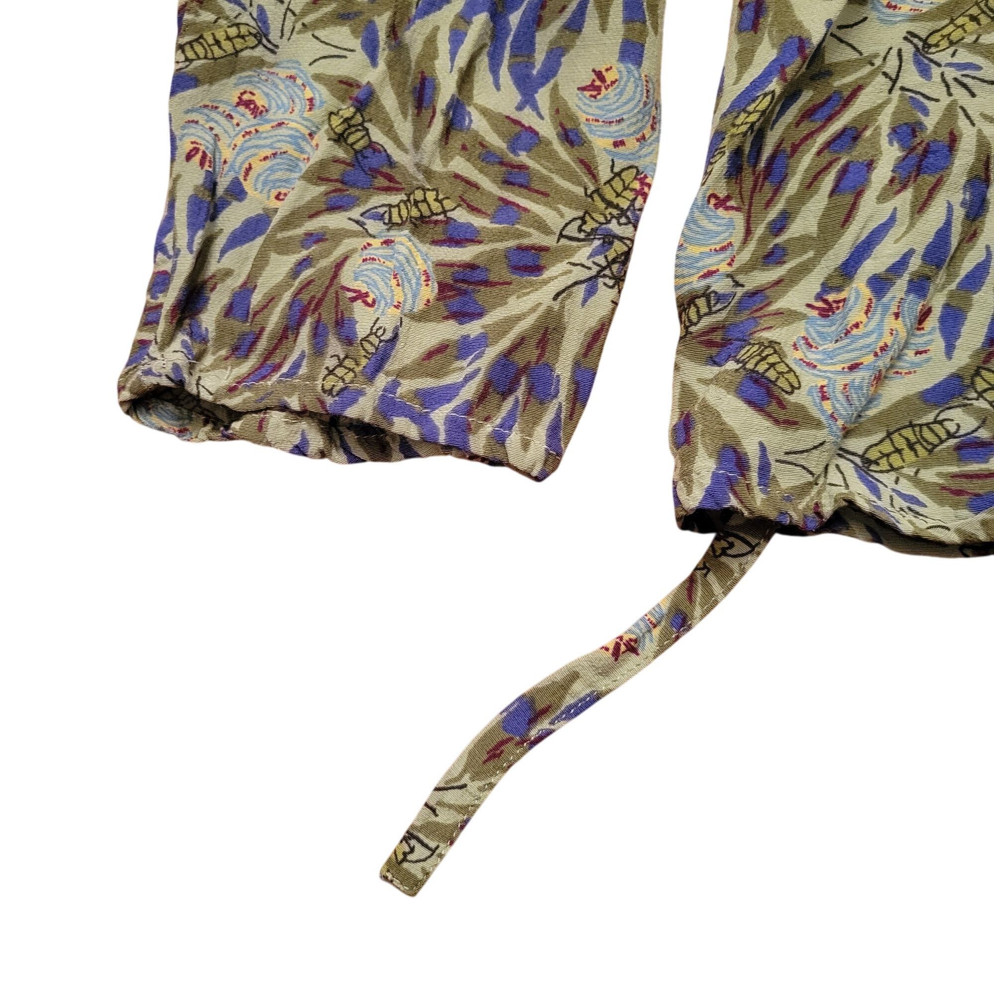 FLAX Flax Jeanne Engelhart M Rayon Floral Print Tie Front Lightwe Size M / US 6-8 / IT 42-44 - 7 Thumbnail