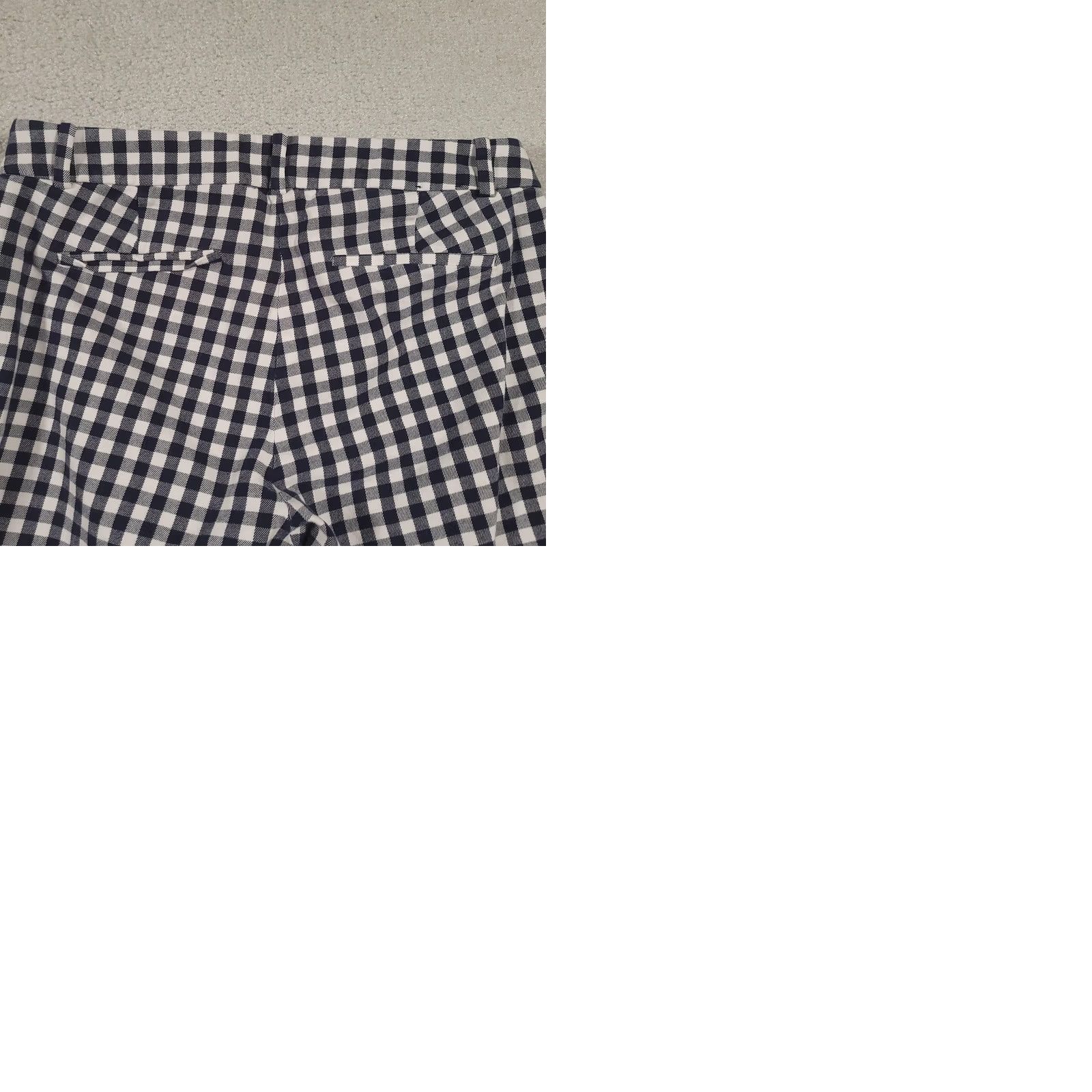 J.Crew J.Crew Pants Womens 10 Navy White Gingham Winnie Pant Side Zip Stretch Cropped Size 32" / US 10 / IT 46 - 9 Thumbnail