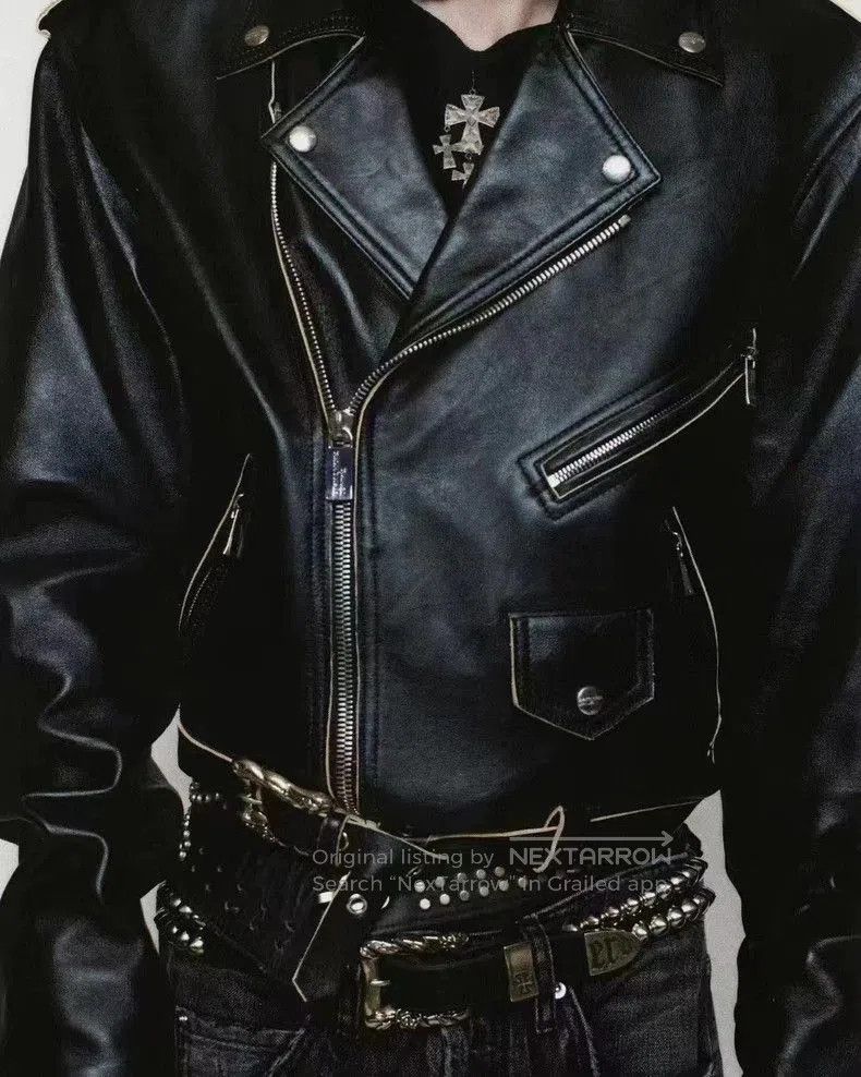 Enfants Riches Deprimes vintage black leather motorcycle jacket. Size US L / EU 52-54 / 3 - 8 Thumbnail