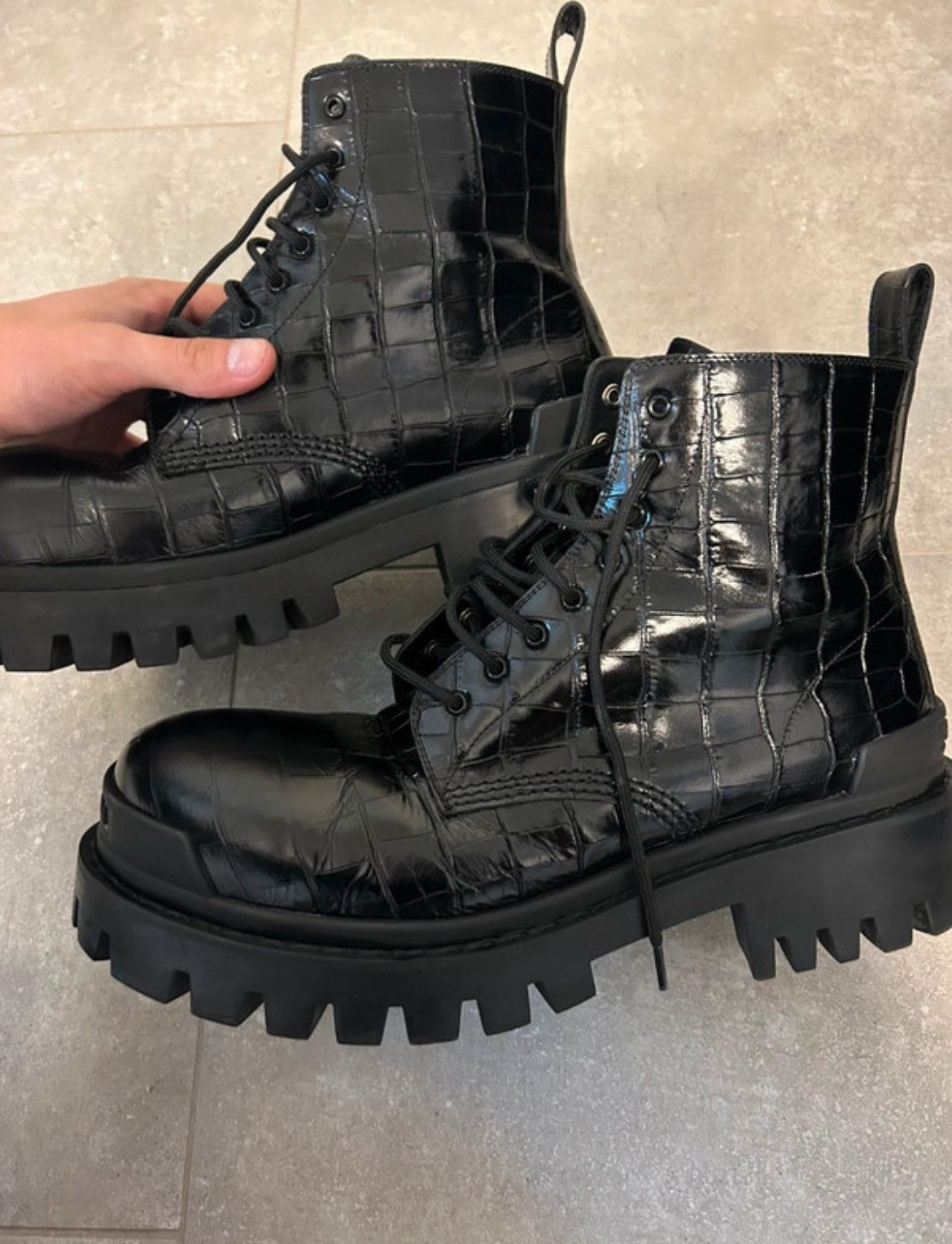 Balenciaga Rick Owens Croc Strike Boot | Grailed