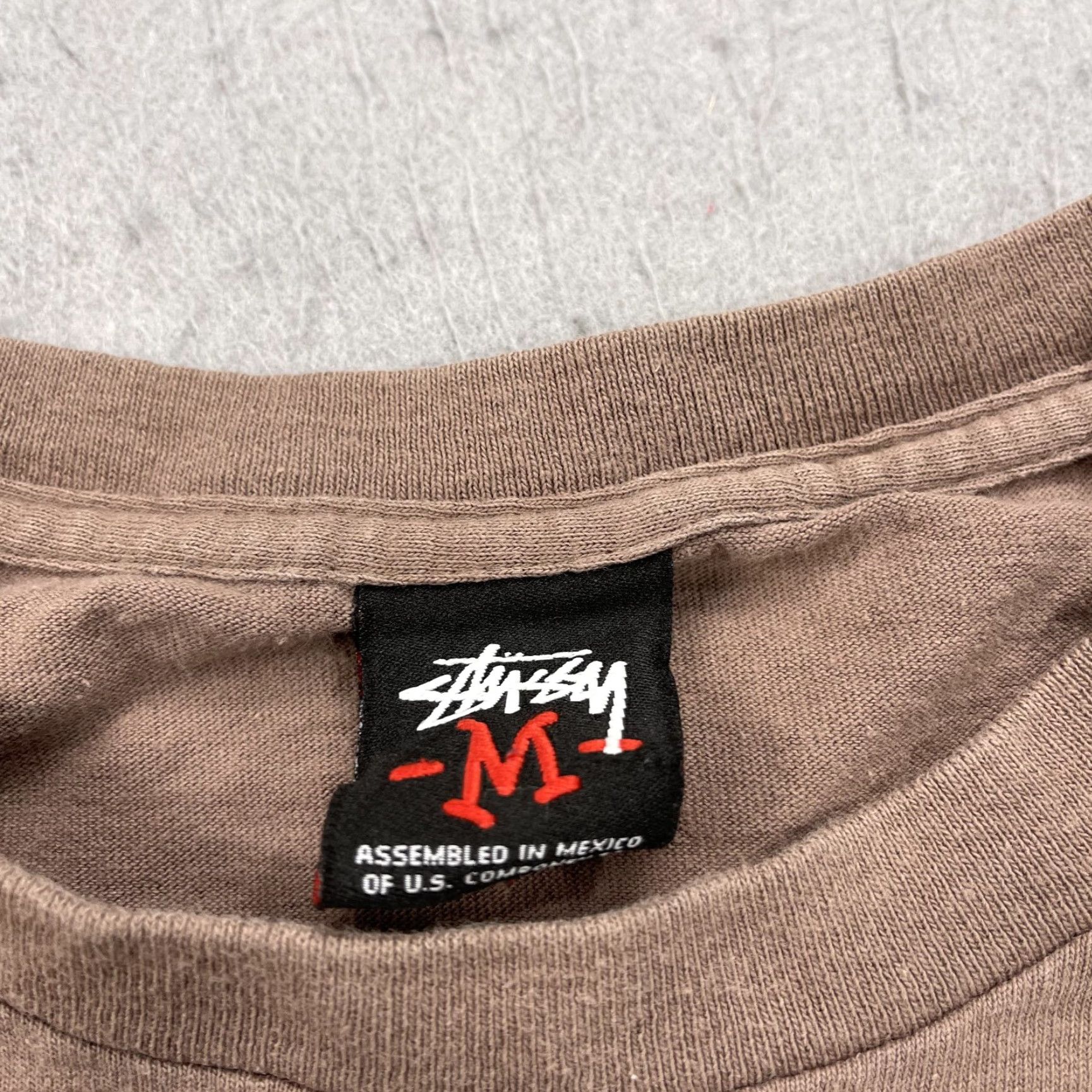 Logo 7 VINTAGE Stussy Shirt Mens M Brown Skull Graphic Tee Logo Y2K Size US M / EU 48-50 / 2 - 5 Thumbnail