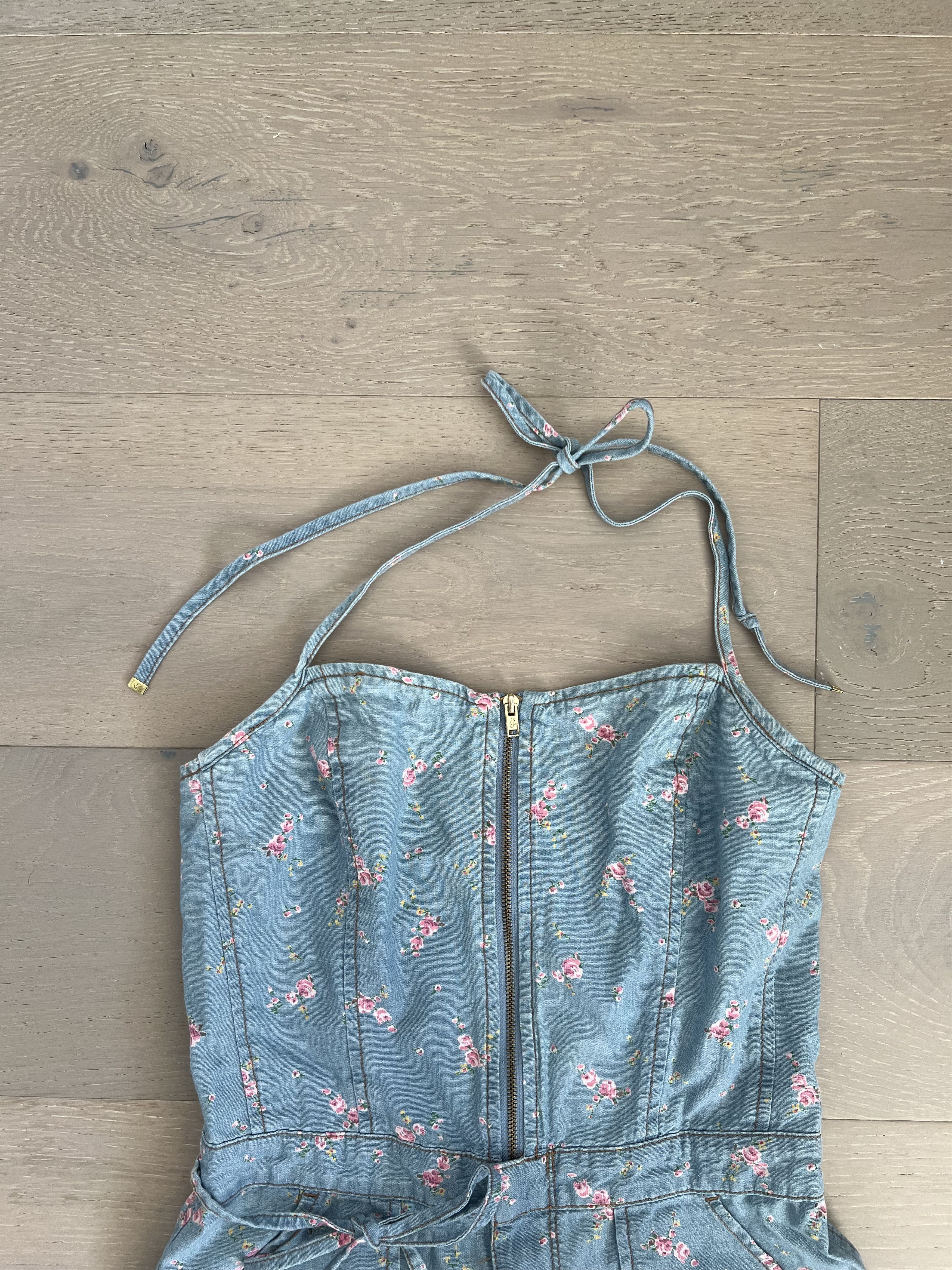 Juicy Couture Juicy Couture Floral Halter Romper - Size 2 (fits like 0) Size XS / US 0-2 / IT 36-38 - 7 Thumbnail