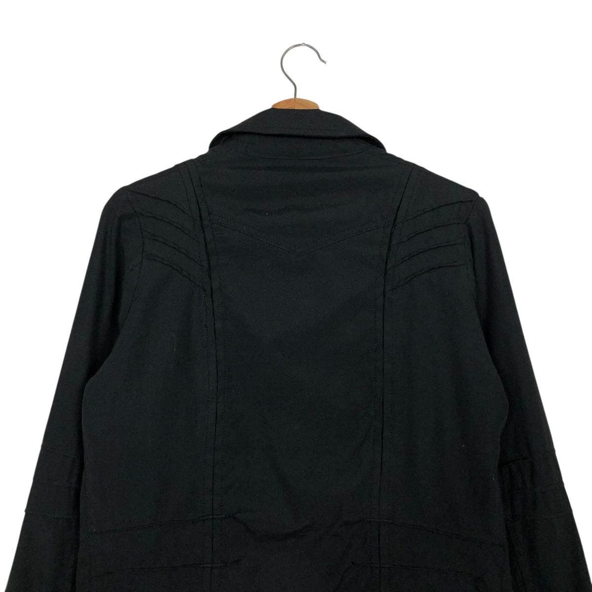 Versace Jeans Couture 🔥RICH BLACK CROPPED BIKER JACKET BONDAGE DESIGN VERSACE Size US M / EU 48-50 / 2 - 11 Thumbnail