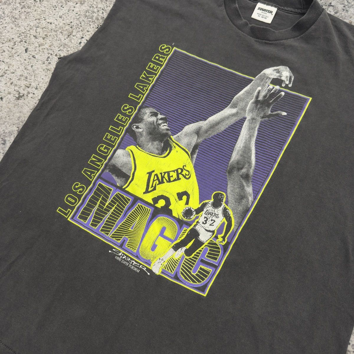 Vintage 90s Magic Johnson Starter Faded Thrashed Tank Top Tee Size US XL / EU 56 / 4 - 6 Thumbnail