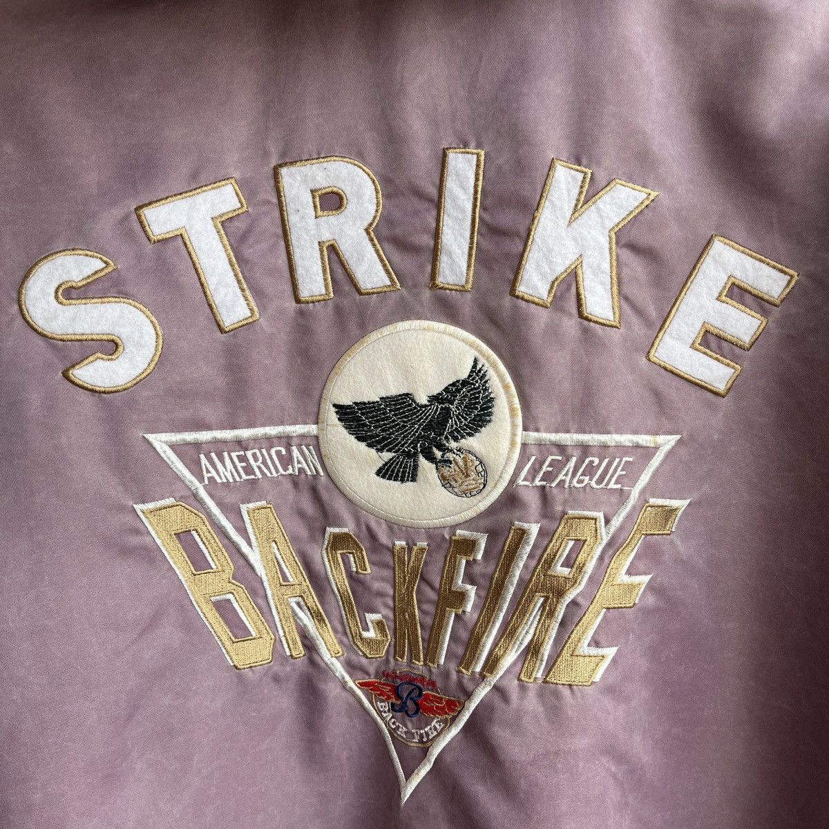 Vintage VINTAGE BACKFIRE MILLS AMERICAN LEAGUE BLUE BOWL JACKET Size US L / EU 52-54 / 3 - 15 Thumbnail