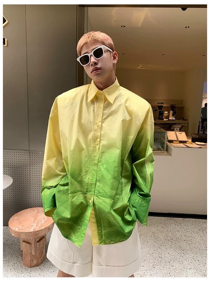 Fade-effect Button Up Shirt