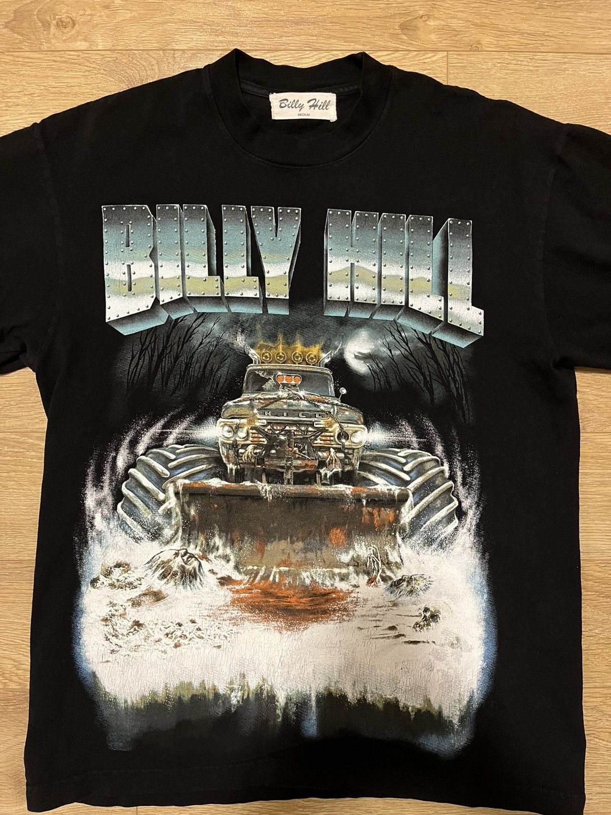 image of Billy Hill Monster Truck Graphic Tee in Black, Men's (Size Medium)