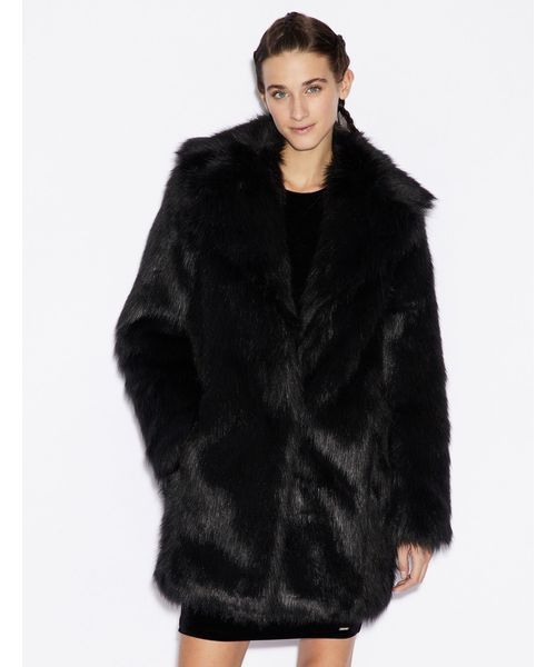 Armani Exchange Armani Exchange Artificial Fur Coat Size XS / US 0-2 / IT 36-38 - 1 Thumbnail