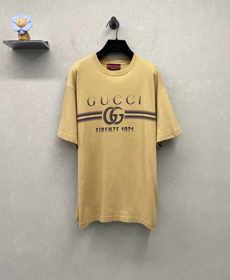 Gucci Gucci Camel logo letter short sleeves 2502-Nextarrow Size US L / EU 52-54 / 3 - 1 Thumbnail