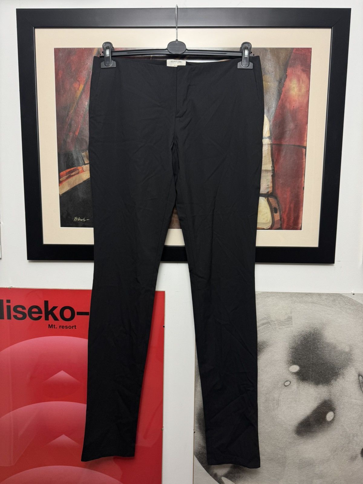 Helmut Lang HELMUT LANG Women's Wool Pants Black Casual Slim Designer Size 30" / US 8 / IT 44 - 1 Thumbnail