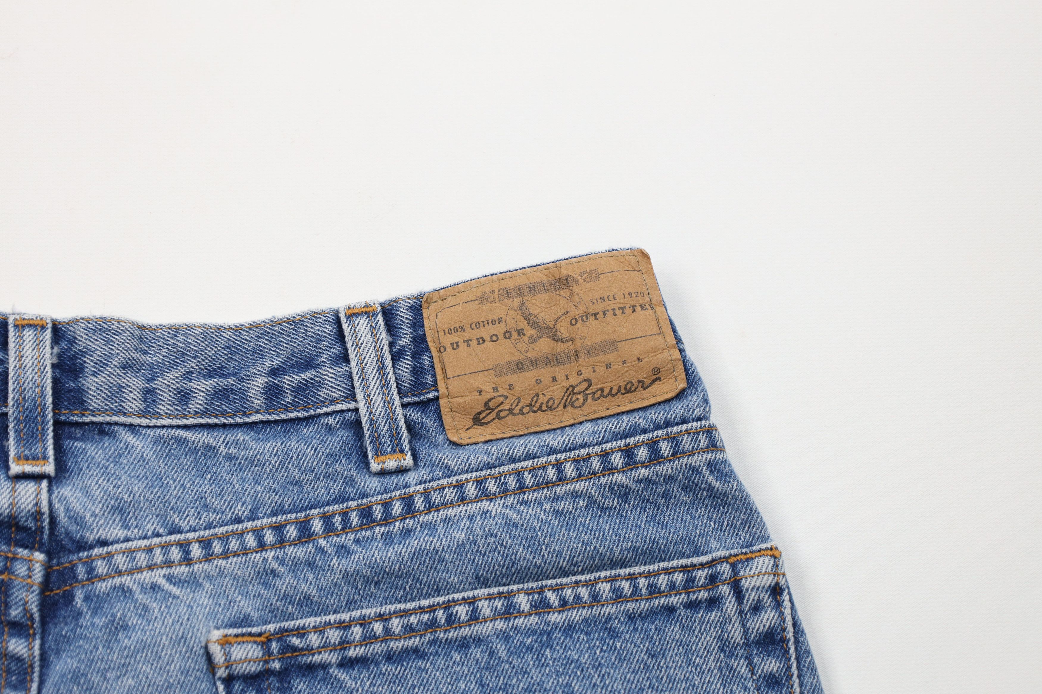 Eddie Bauer Vintage 90s Eddie Bauer Denim Jean Shorts Jorts Blue Cotton Size US 38 / EU 54 - 10 Thumbnail