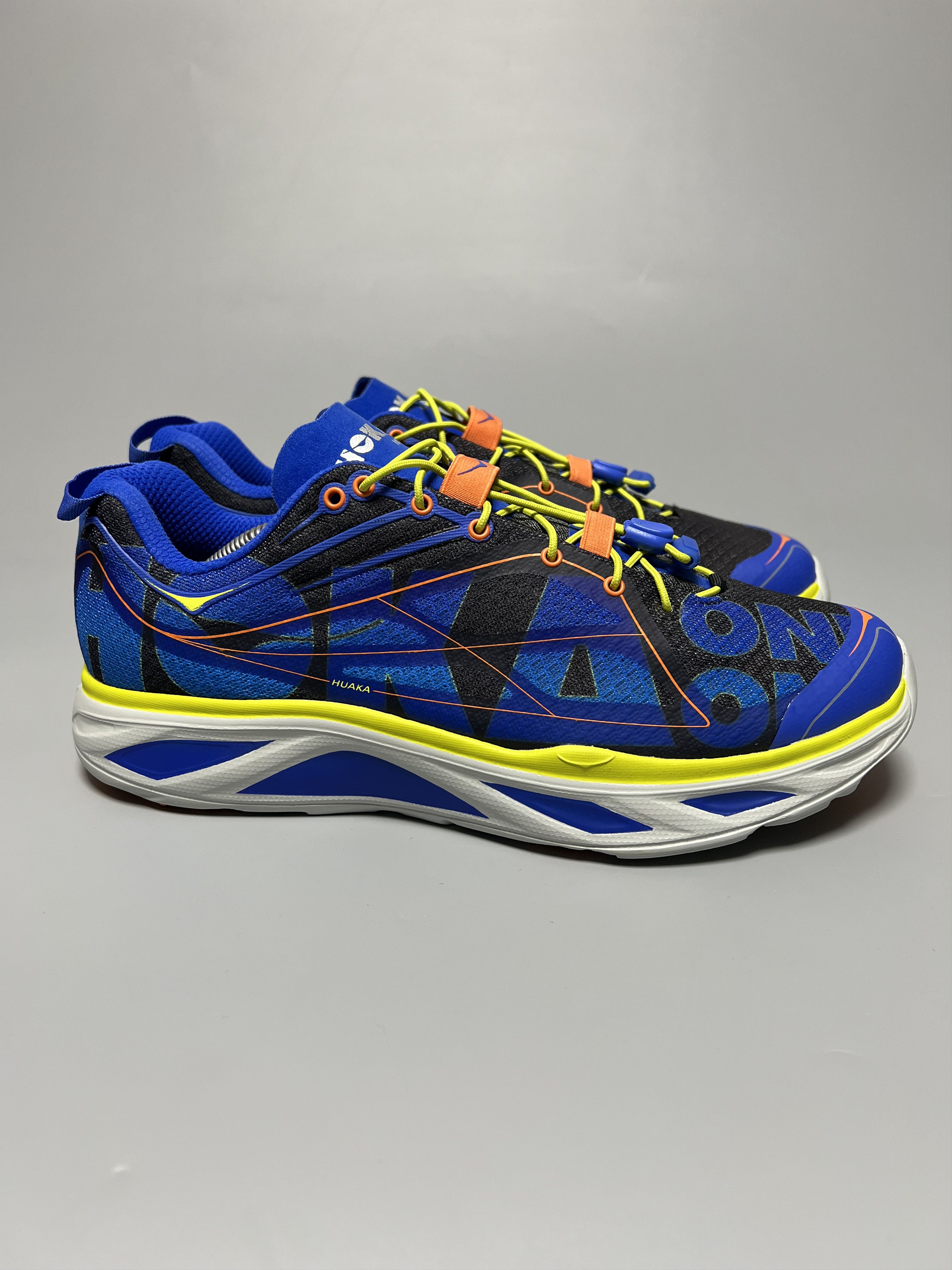 Hoka Huaka Origins Comfort Walking Shoes Sneakers Travel in Blue, Men's (Size 10)