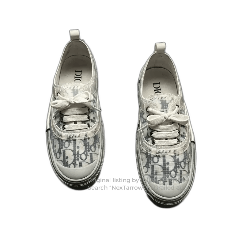 Dior DIOR B23 Gray White Blue Print Sneakers. Size US 10 / EU 43 - 1 Thumbnail