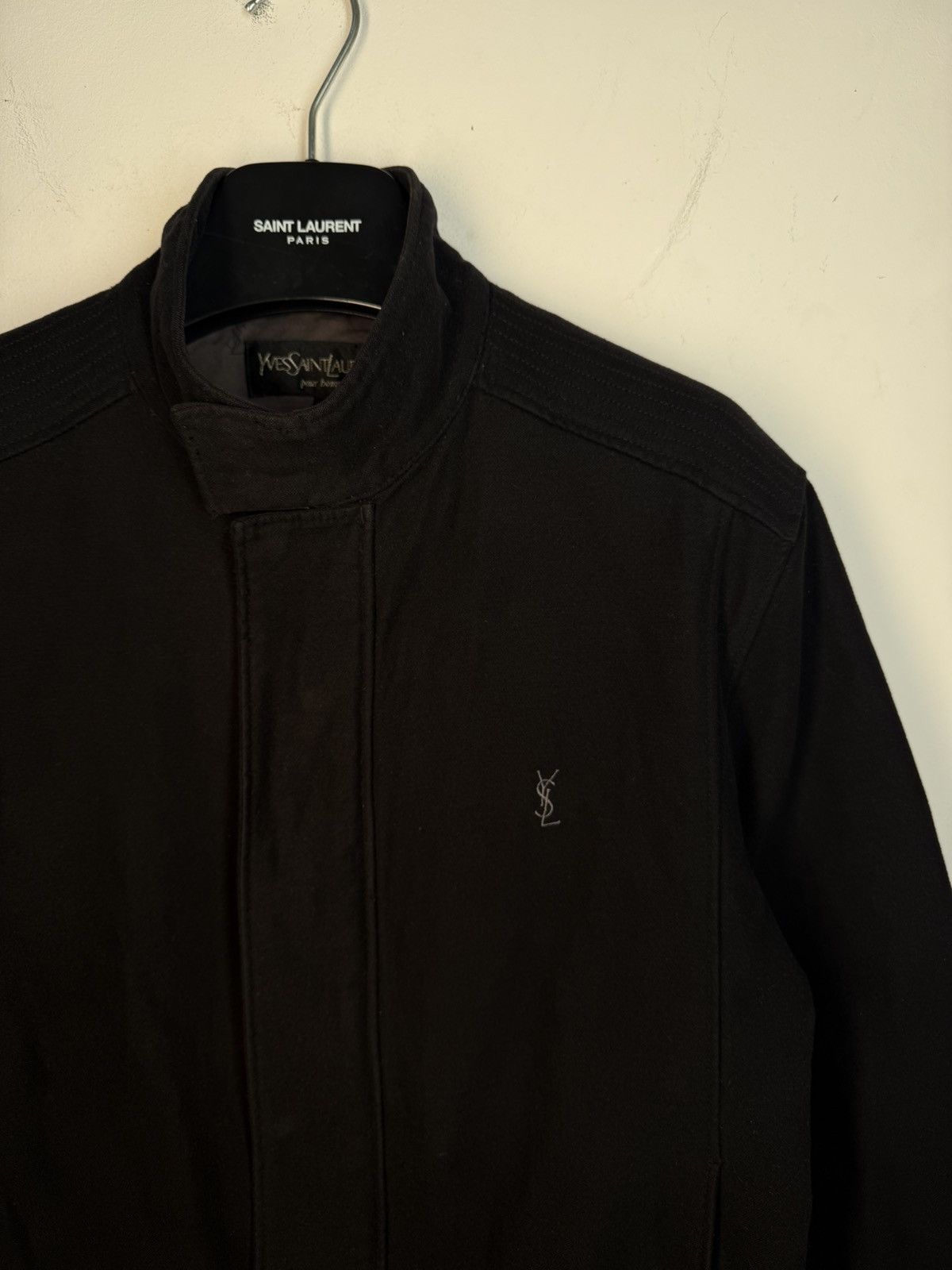 Yves Saint Laurent Black YSL Jacket Cotton Monogram Classic Bomber Zip Up Size US S / EU 44-46 / 1 - 2 Thumbnail