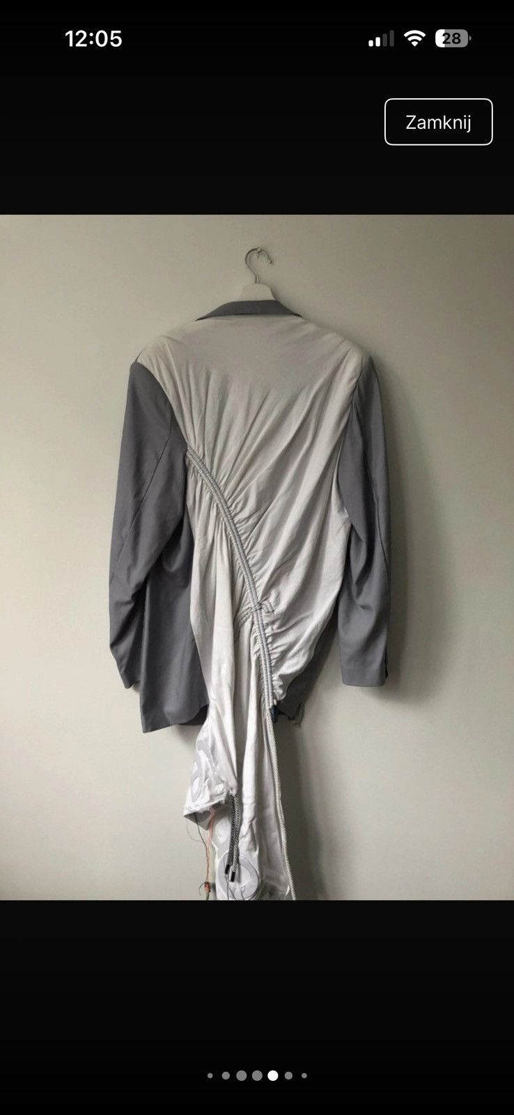 Other Wool suit jacket blazer with white drapped back FREEDOM Size 42R - 6 Thumbnail