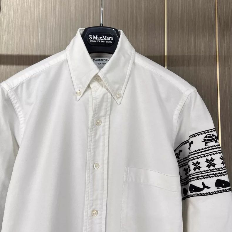 Thom Browne Thom Browne size0 Whale embroidered shirt Size US XS / EU 42 / 0 - 3 Thumbnail