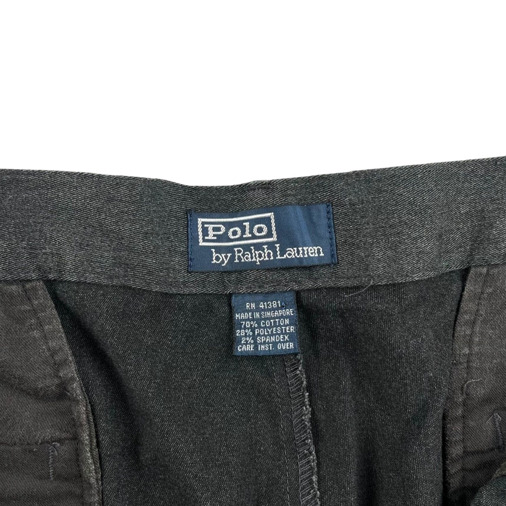 Polo Ralph Lauren VINTAGE Polo Ralph Lauren Men’s Pants Gray 42x29 Cotton Blend Stretch Flat Front Dress Pants Size US XL / EU 56 / 4 - 4 Thumbnail