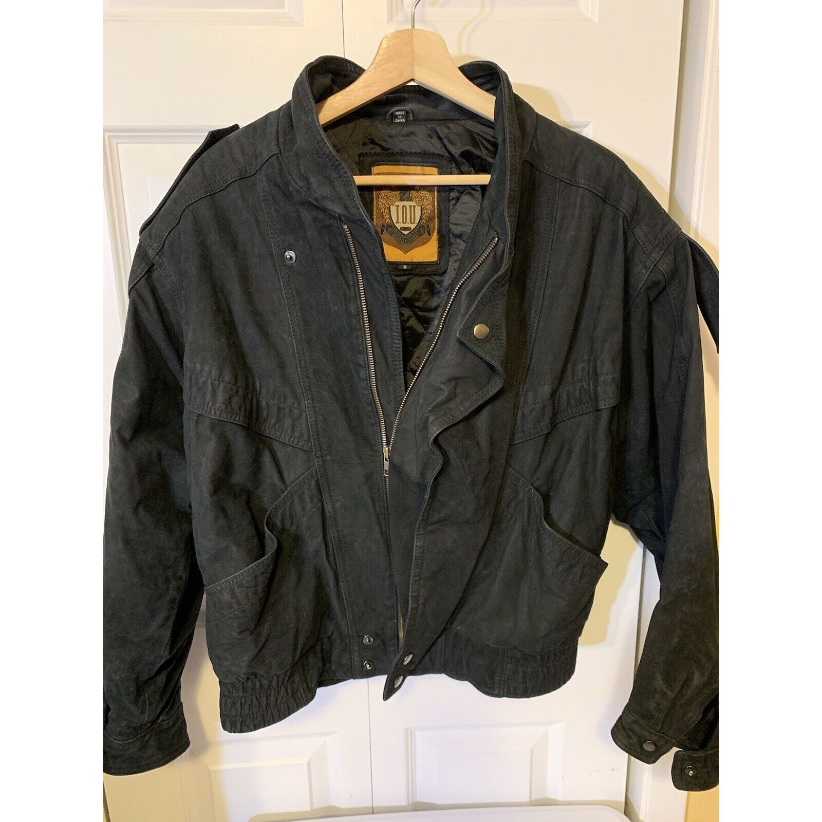 Other Vintage IOU Leather Jacket Black Men’s Sz S Size US S / EU 44-46 / 1 - 4 Thumbnail