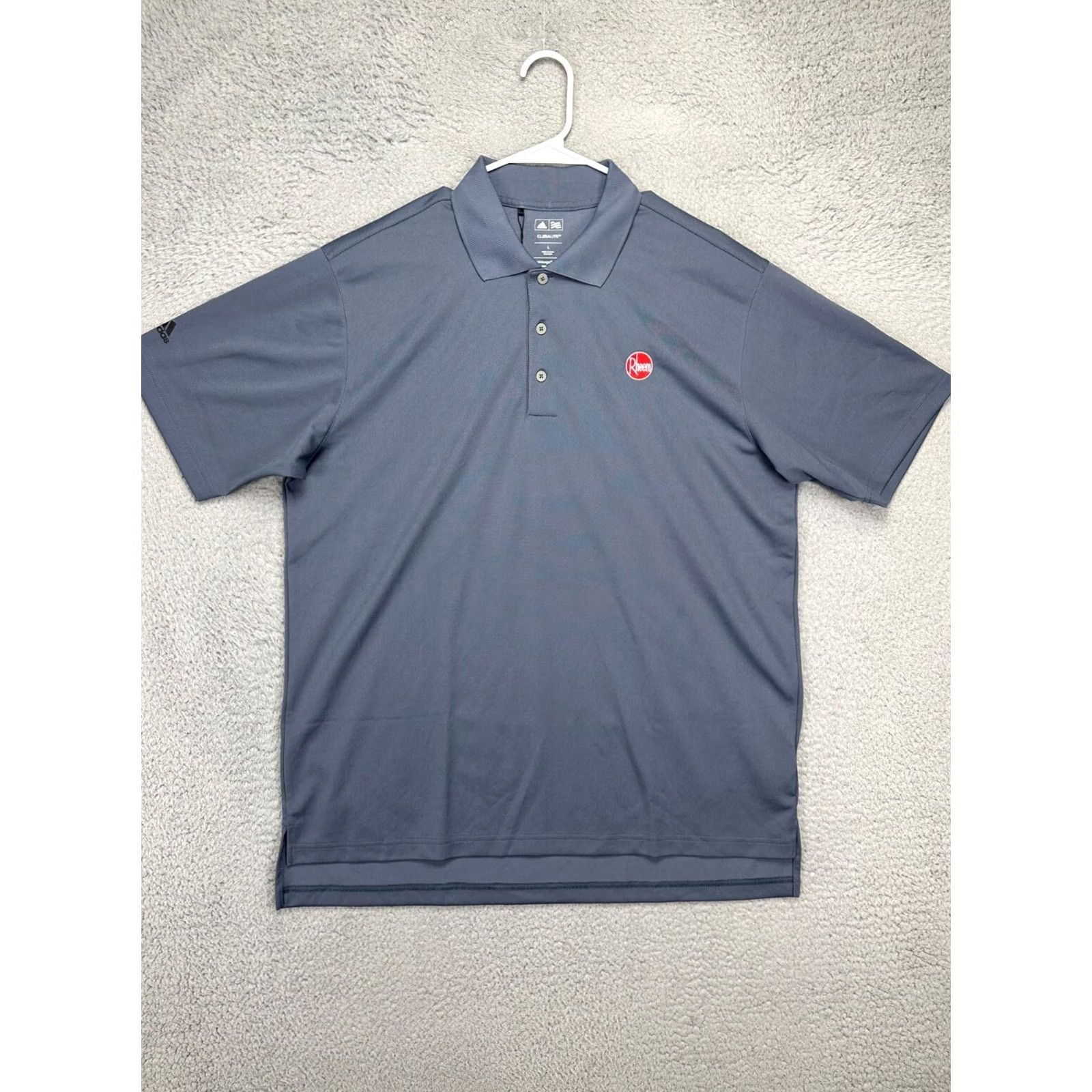 Adidas Adidas Golf Polo Shirt Mens Large Climalite Grey Short Sleeve Rugby Adult Athletic NEW Size US L / EU 52-54 / 3 - 3 Thumbnail
