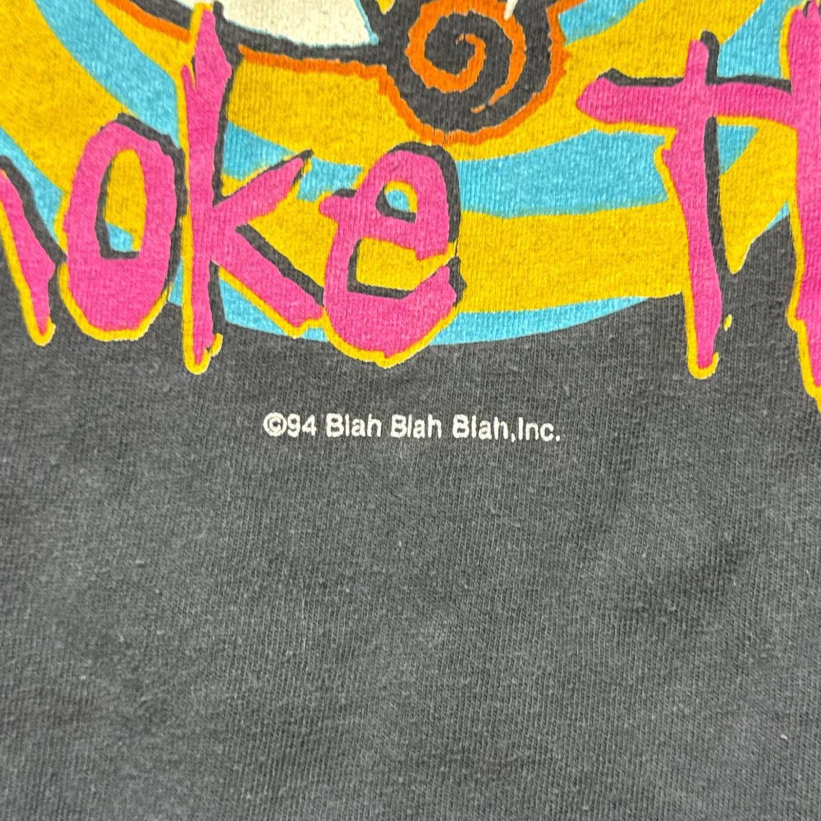 Other Smoke This Neon Colors Animated Blah Blah Faded 90's T-Shirt Size US XL / EU 56 / 4 - 4 Thumbnail