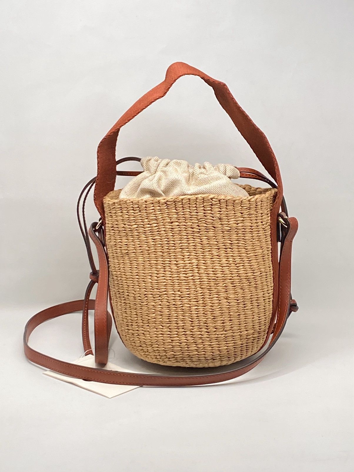 Chloe Chloe Beige Small Horse Medal Basket Bag Size ONE SIZE - 8 Thumbnail