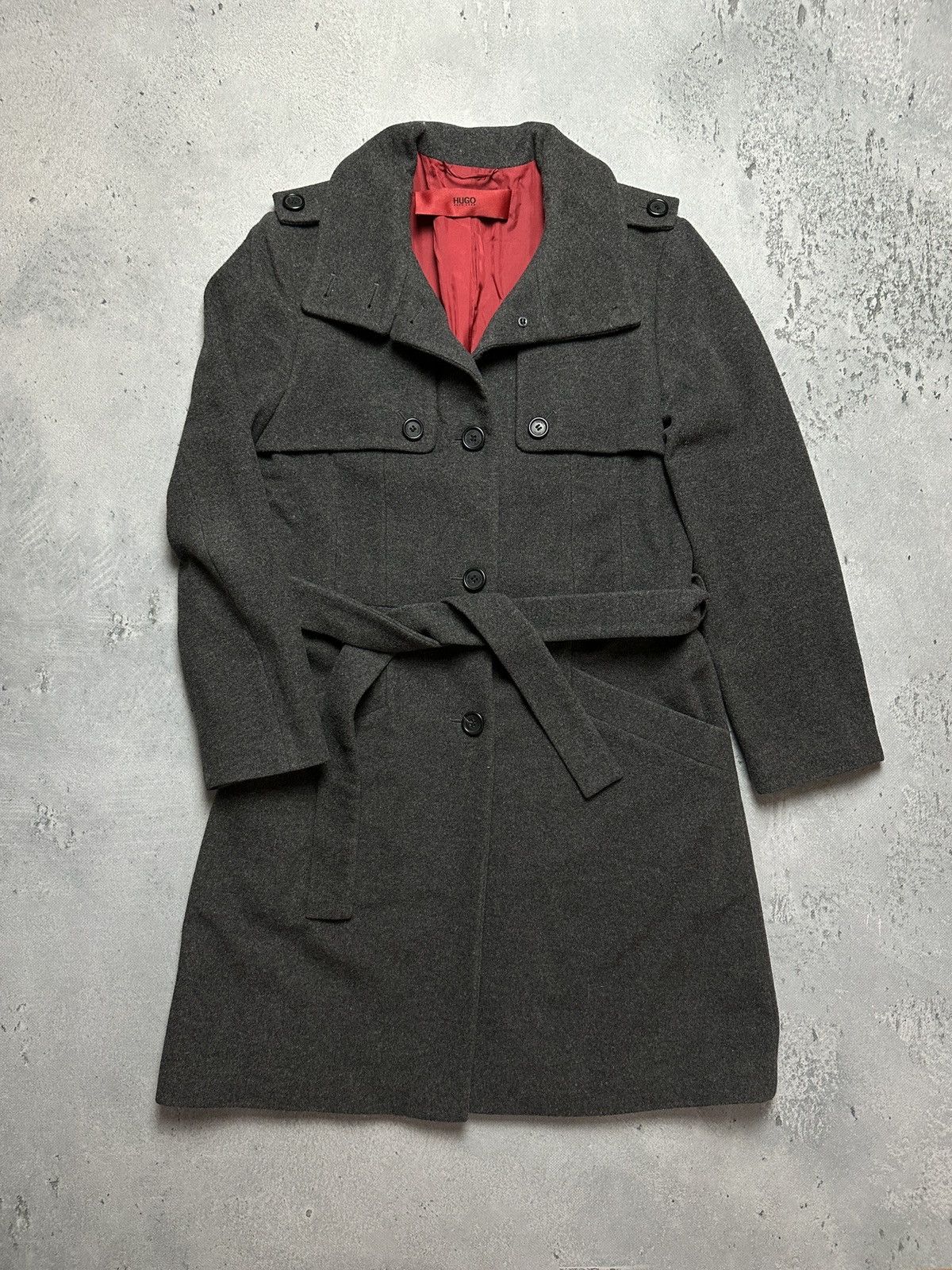Hugo Boss Boss Hugo Boss Wool Vintage Long Belted Trench Coat Madleen Size M / US 6-8 / IT 42-44 - 1 Thumbnail