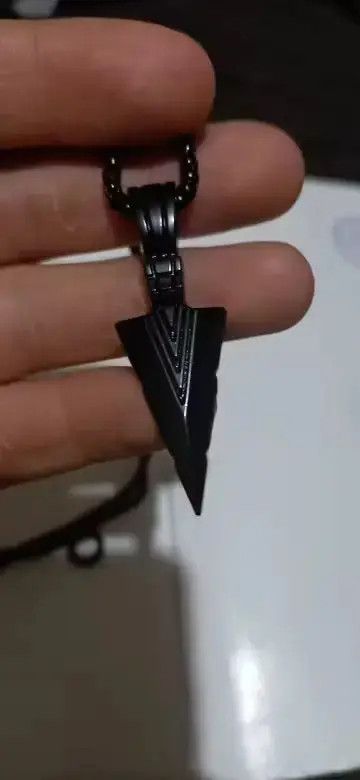 Jewelry Men's Fashion Arrow Head Pendant Long Chain Necklace Size ONE SIZE - 1 Thumbnail