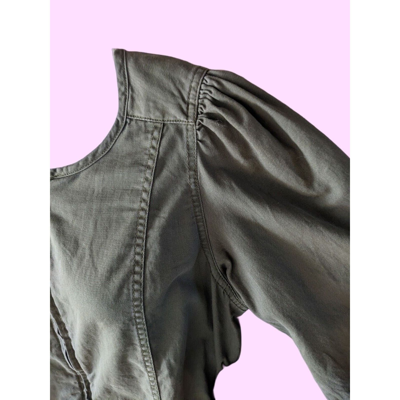 Old Navy Old Navy Jumpsuit/ Coverall Women's Green Belted Canvas Med Size 30" / US 8 / IT 44 - 4 Thumbnail