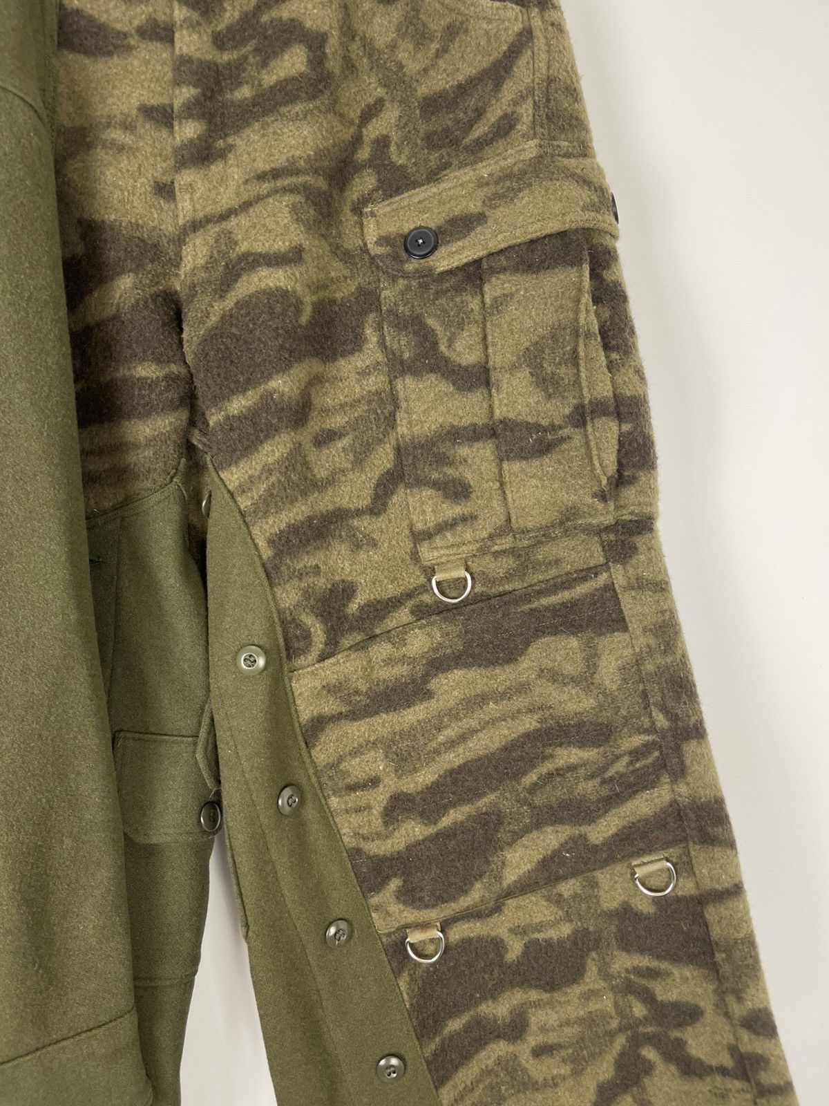 Chorley Deconstructed military baggy wool camo cargo pants d ring Size US 34 / EU 50 - 5 Thumbnail
