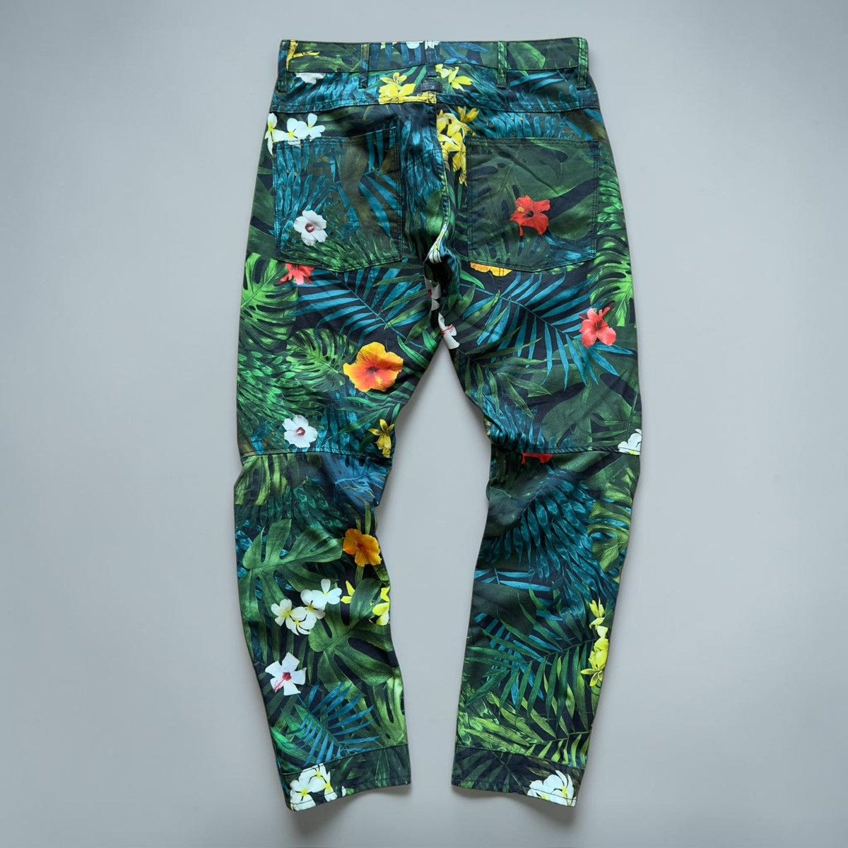 G-Star G-Star RAW Elwood 5622 Botanical Hawaiian Tapered Jeans Size US 32 / EU 48 - 2 Thumbnail