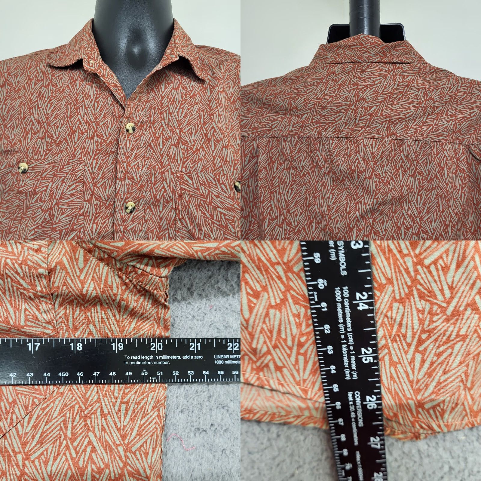 Vintage L.L. Bean Mens Rust Button Up Shirt Small-R Outdoor Casual Hawaiian Island Beach Shirt Mens SS Red Hawaiian 90s? Size US S / EU 44-46 / 1 - 8 Thumbnail