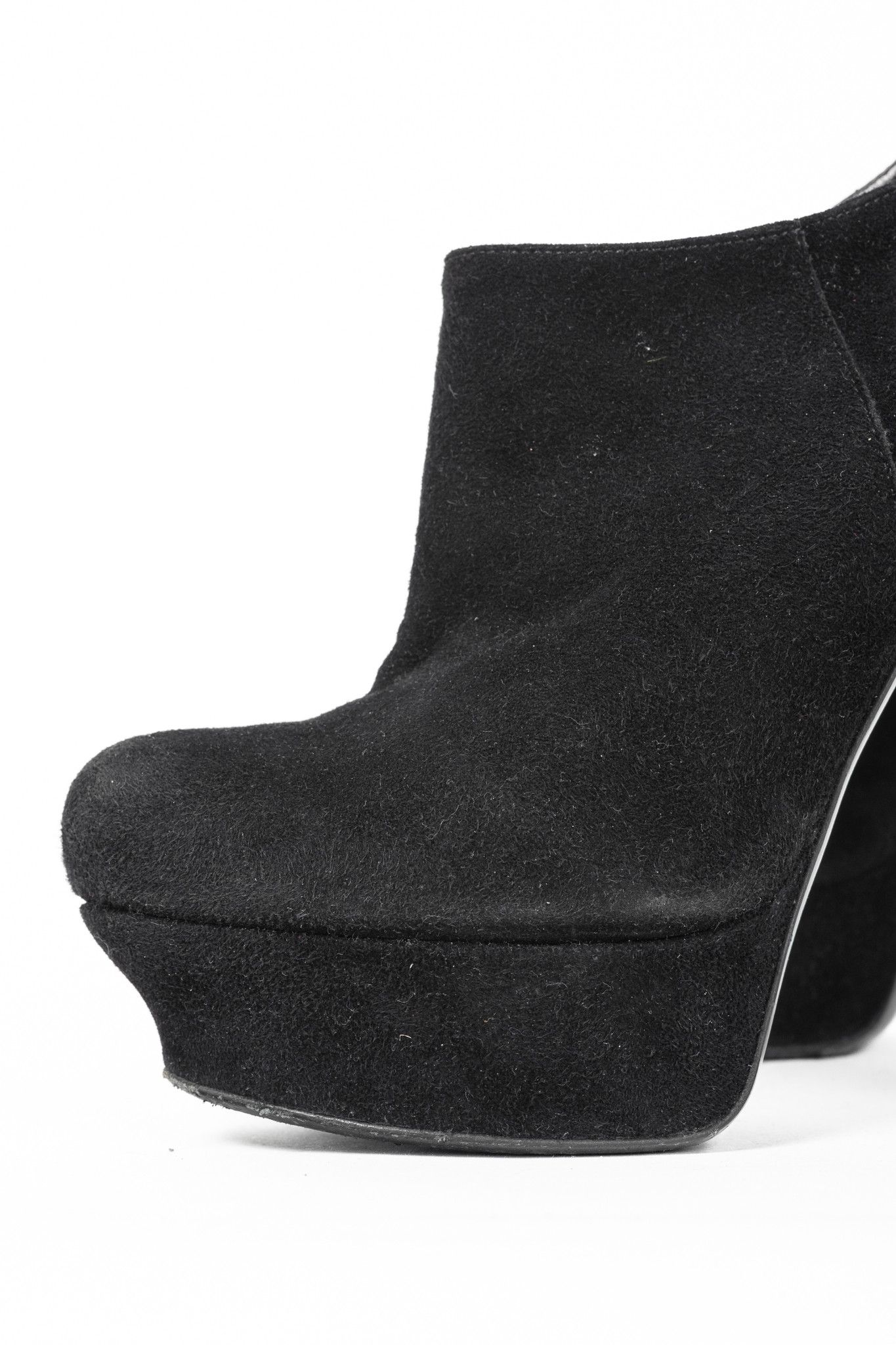 Yves Saint Laurent Yves Saint Laurent Palais Black Suede Platform Booties Size US 6.5 / IT 36.5 - 7 Thumbnail