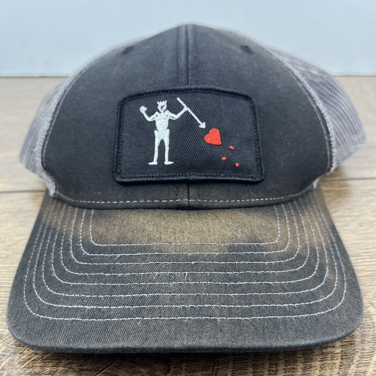 Other Devils Love Hat Heart Gray Hat Adjustable Adult Size Hat Gra Size ONE SIZE - 1 Thumbnail