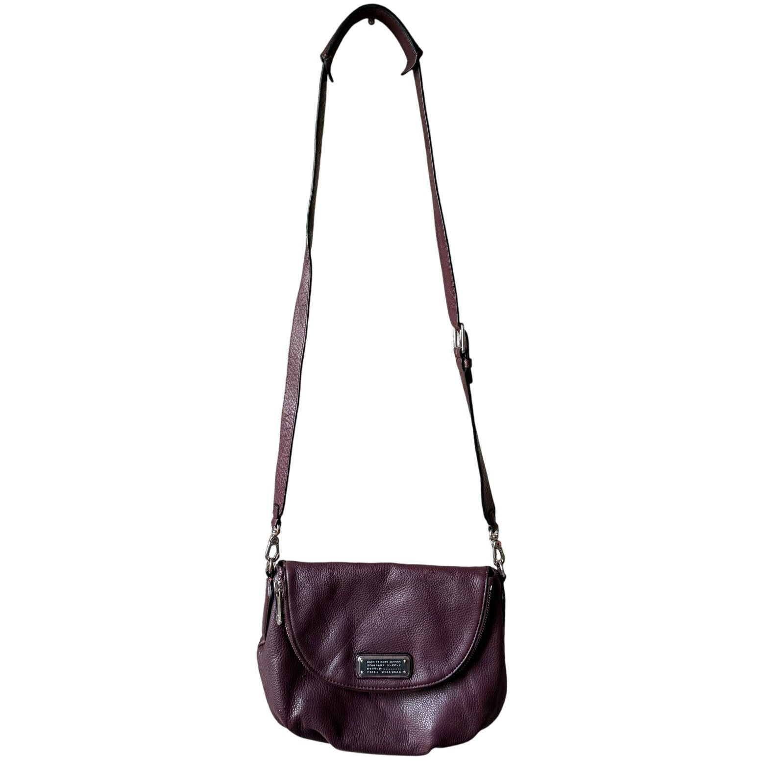 Marc By Marc Jacobs Crossbody Shoulder Bag Leather Maroon in Red, Women's