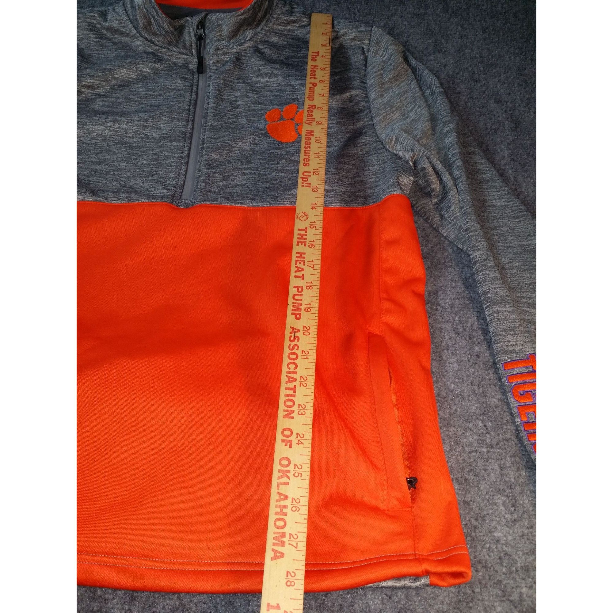 NCAA Clemson Tigers Pullover Men Sz L NCAA Colosseum Gray Orange Size US L / EU 52-54 / 3 - 3 Thumbnail