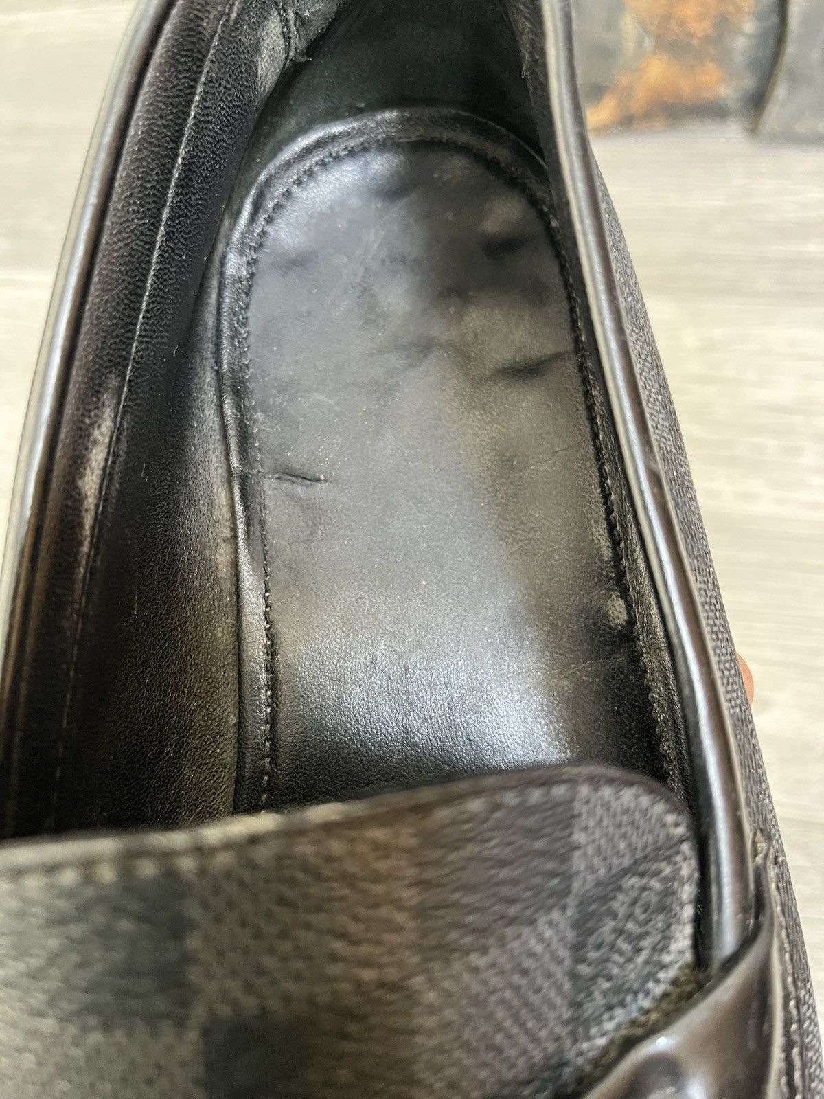 Louis Vuitton Louis Vuitton major damier graphite slip on loaers uk 7.5 Size US 8.5 / EU 41-42 - 12 Thumbnail