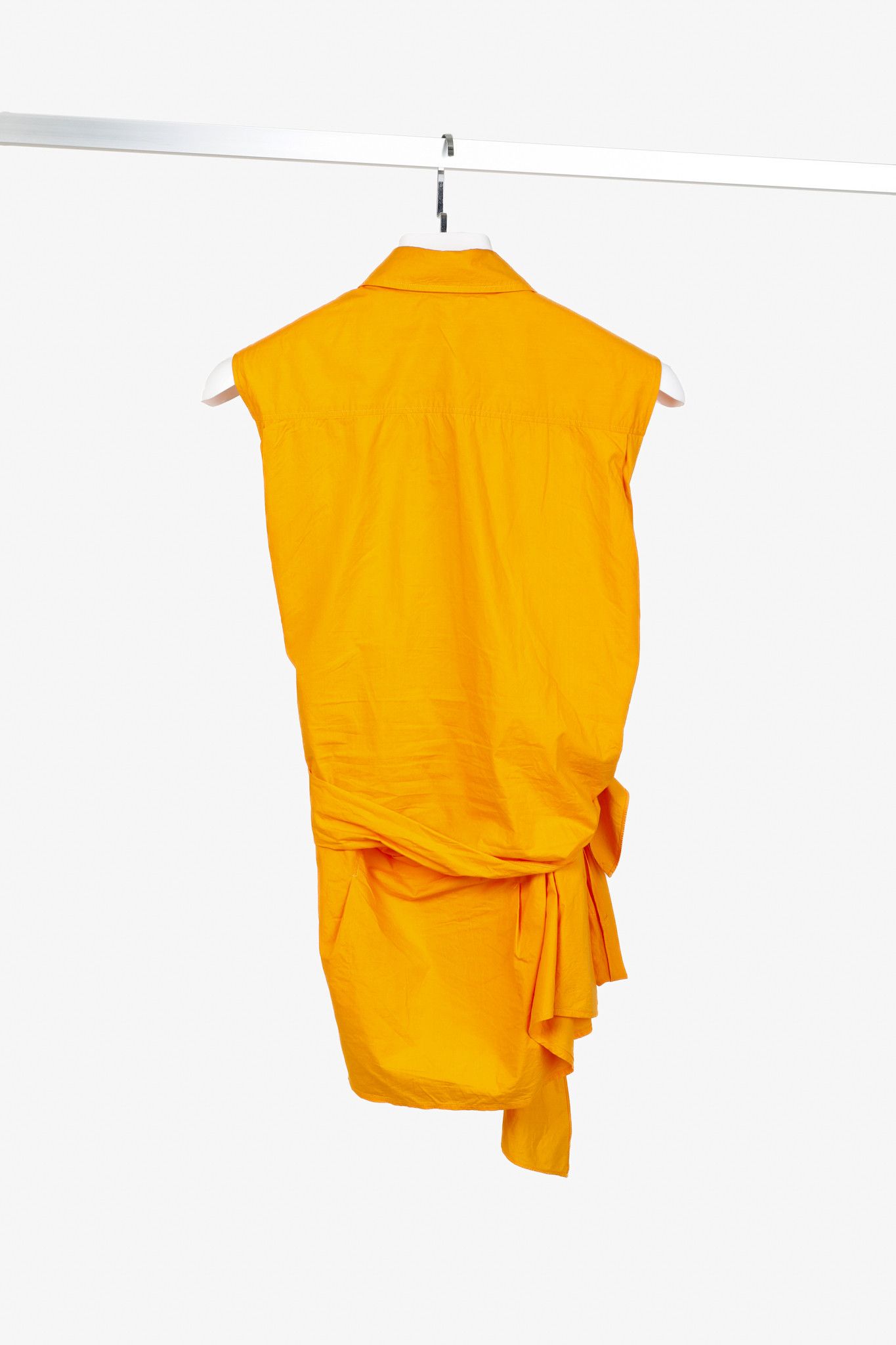 SOFIE D'HOORE Sofie D'Hoore Orange Button Up Tie Front Shirt Size M / US 6-8 / IT 42-44 - 2 Thumbnail