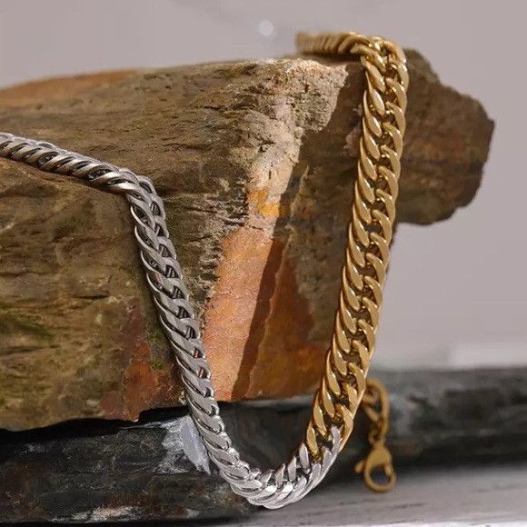 Other Double Color 316L Stainless Steel Chain Necklace Size ONE SIZE - 2 Thumbnail