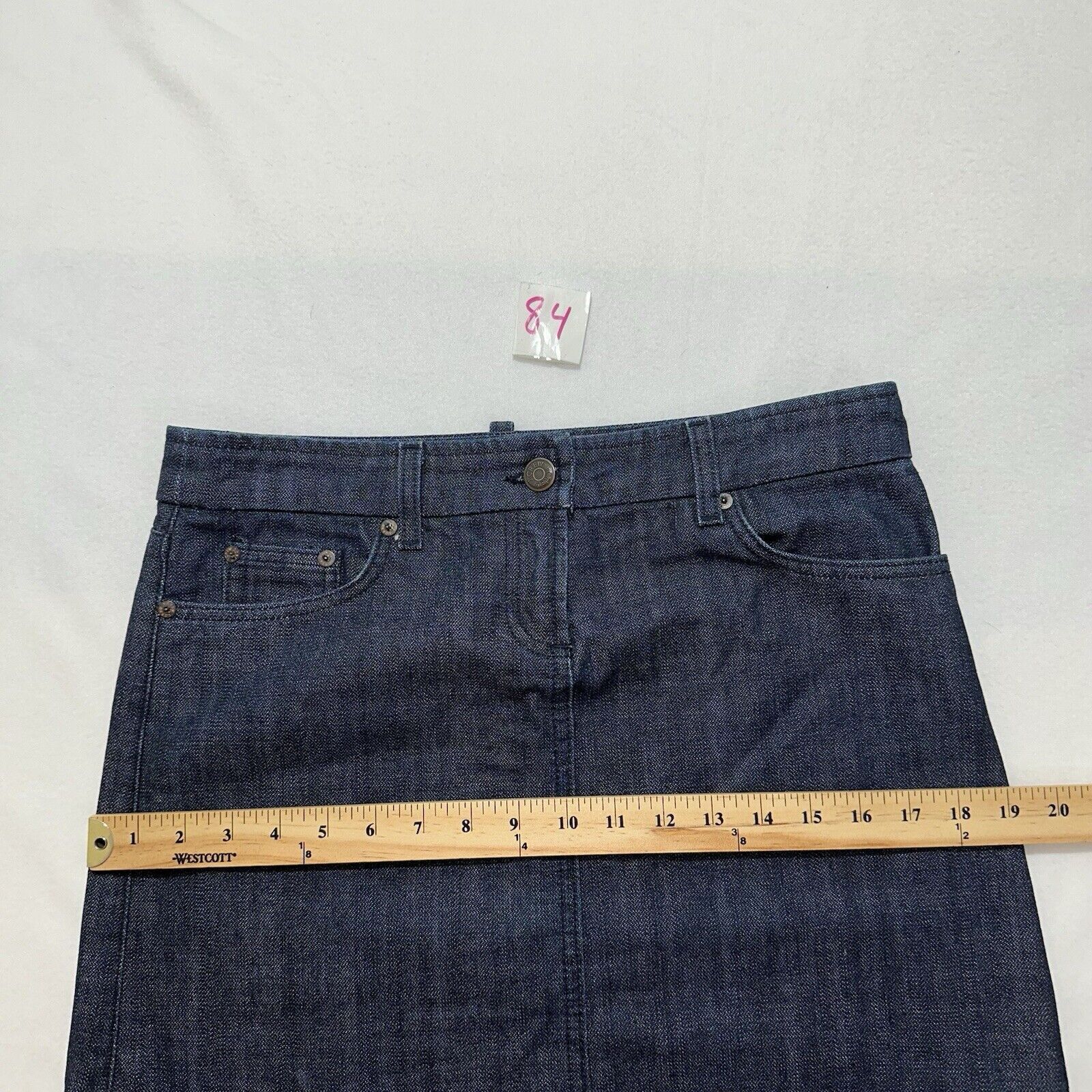J.Crew J. Crew 29 Denim Pencil Mini Skirt Blue Jean Cotton Size 29" - 12 Thumbnail