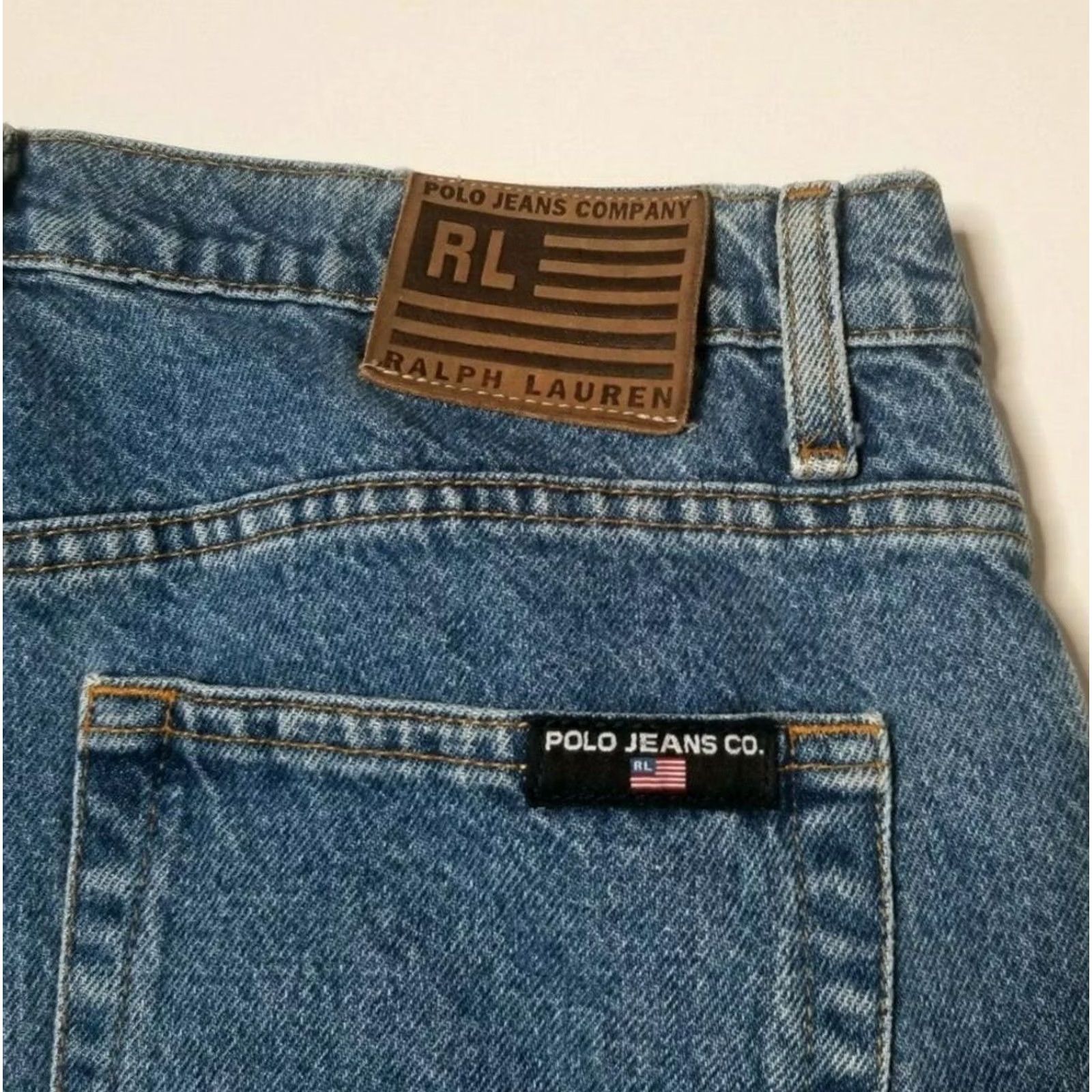 Ralph Lauren VTG Polo Jeans Co Mens Jeans 36 Blue Ralph Lauren Denim Medium Wash Size US M / EU 48-50 / 2 - 4 Thumbnail