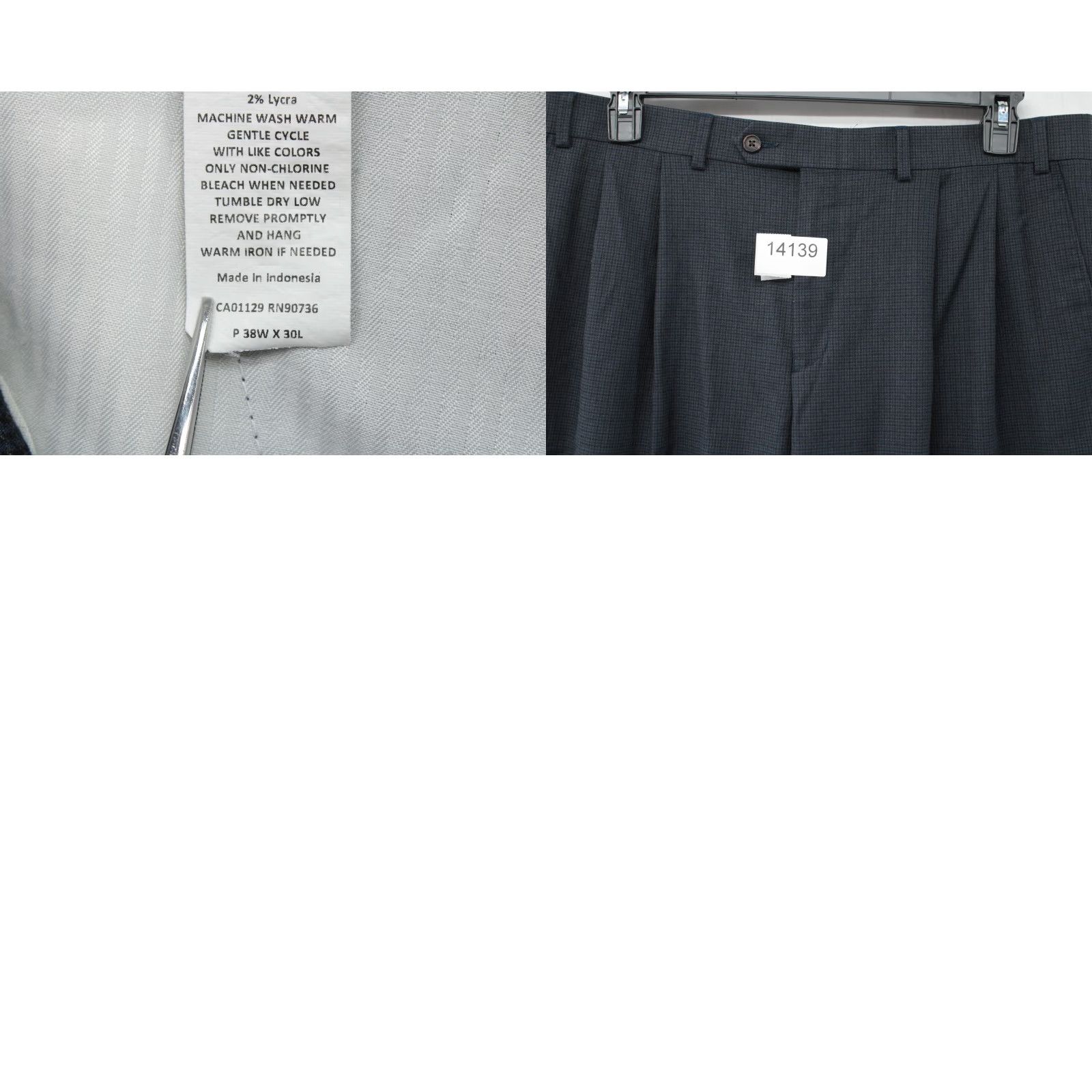 Ralph Lauren Ralph Lauren Pants Men’s 38X30 Blue Tiny Houndstooth Pleated Cuffed Trousers Dress Pants Classic Mens 38 Blue Houndstooth Straight Size US 38 / EU 54 - 8 Thumbnail