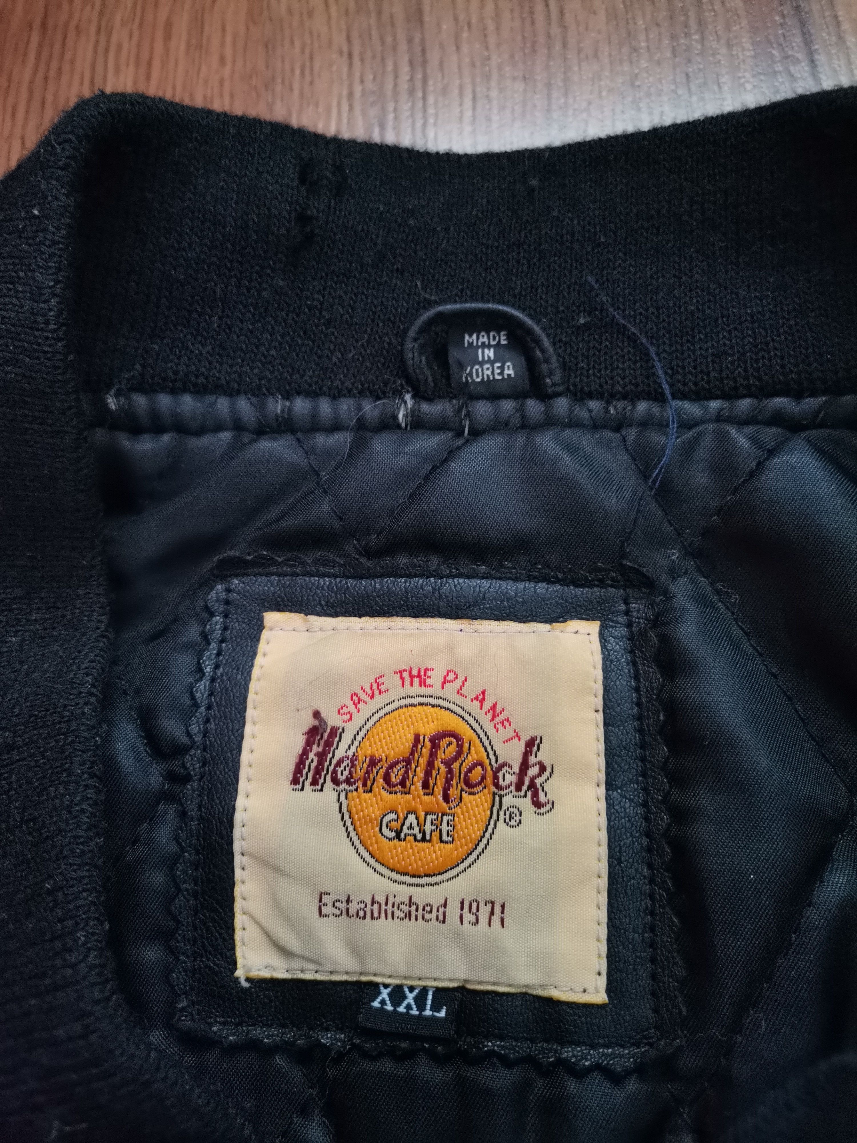 Hard Rock Cafe × Vintage Vintage Hard Rock Cafe Miami Varsity Leather Jacket Size US XXL / EU 58 / 5 - 5 Thumbnail