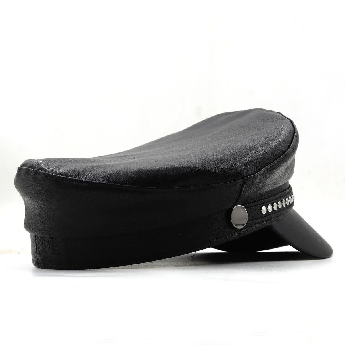 Other Winter Beret Hat Leather Flat Top Cap Size ONE SIZE - 3 Thumbnail