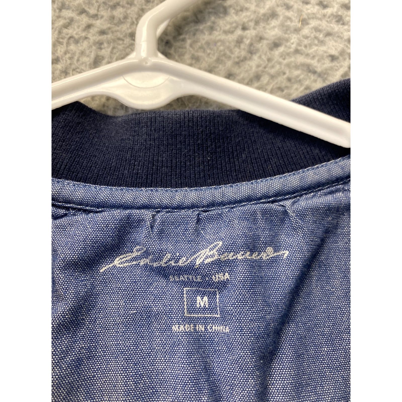Eddie Bauer Eddie Bauer Polo Shirt Adult M Navy Stripe Short Sleeve Casual Men Pony 110-46 Regular Knit Multicolor/Blue-White-Stripe (No Graphic) Size US M / EU 48-50 / 2 - 4 Thumbnail