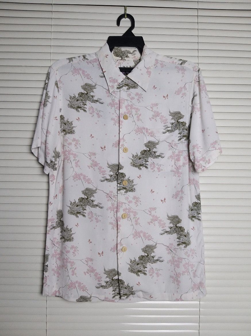 Toyo Enterprises JAPANESE SUKAJAN ELIMENT"TIGER SAKURA"RAYON HAWAIIAN SHIRT Size US M / EU 48-50 / 2 - 1 Thumbnail