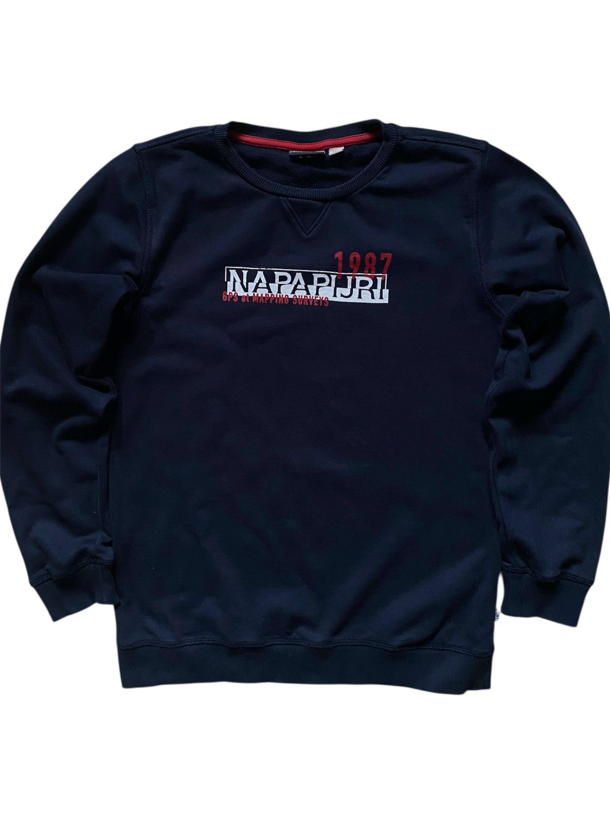 Napapijri × Vintage Napapijiri Sweashirt Big Logo Streetwear Size US M / EU 48-50 / 2 - 1 Thumbnail