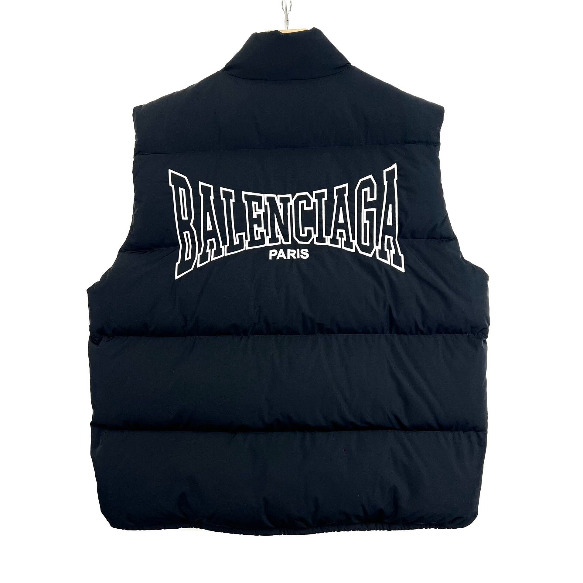 Balenciaga black embroidered sleeveless puffer vest Size US L / EU 52-54 / 3 - 2 Thumbnail