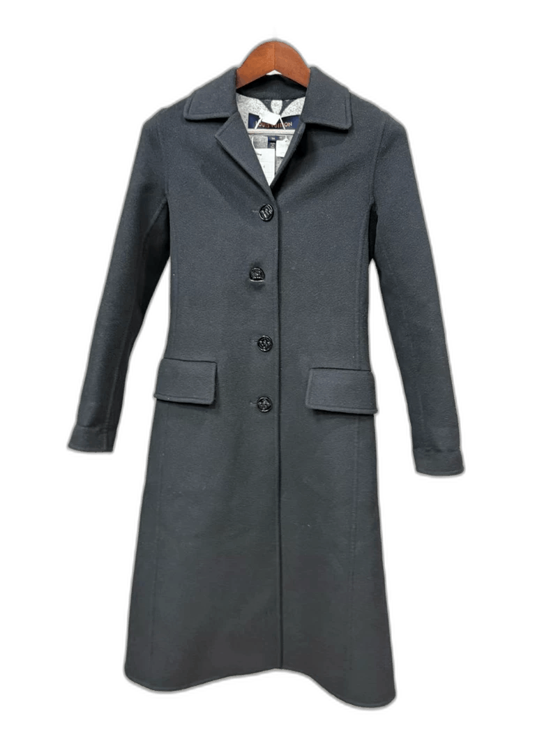 Louis Vuitton Louis Vuitton Black Cashmere Long Coat -2505 Size XS / US 0-2 / IT 36-38 - 1 Thumbnail